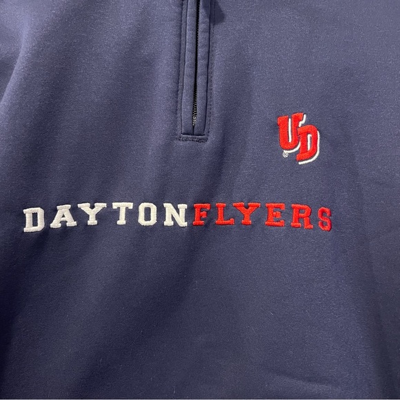 Under Armour Navy and Red University of Dayton Flyers Quarter-Zip size small - Picture 2 of 16